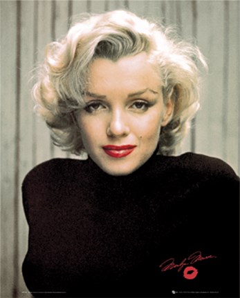 Framed Marilyn Monroe - Black Sweater Print