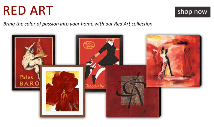 RED ART - Bring the color of passion into your home with our Red Art collection.