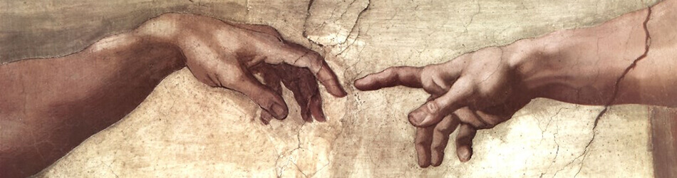 Creation of Adam Hands Detail by Da Vinci