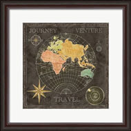 Cynthia Coulter - Old World Journey Map Black II