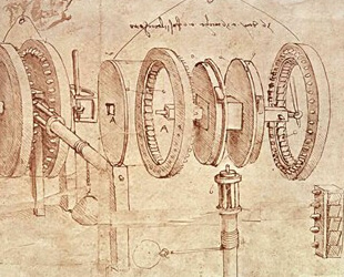 Studies of Toothed Gears and for a Hygrometer by Leonardo Da Vinci
