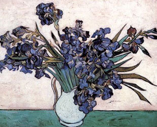 Irises in Vase, c.1890 by Vincent Van Gogh
