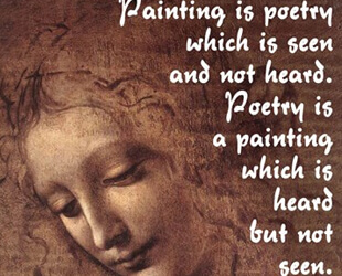 Painting is Poetry - Da Vinci Quote