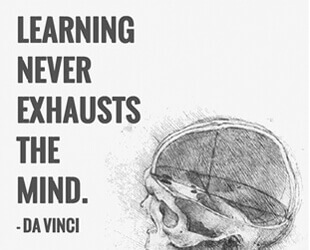 Learning Never Exhausts the Mind -Da Vinci Quote