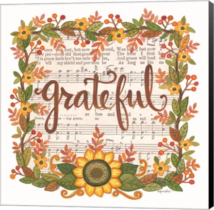 Framed Grateful Wreath Print