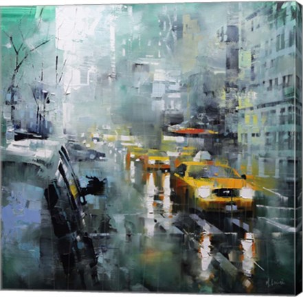 Framed New York Rain Print