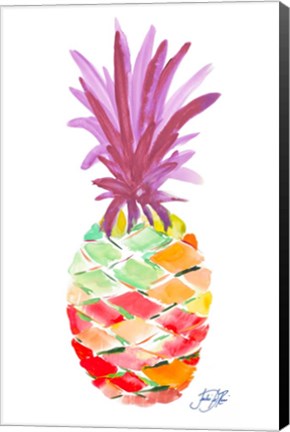 Framed Punchy Pineapple I Print