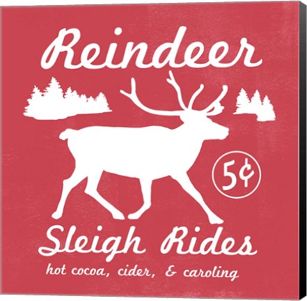 Framed Reindeer Rides I Print
