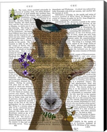 Framed Goat In Straw Hat Book Print Print