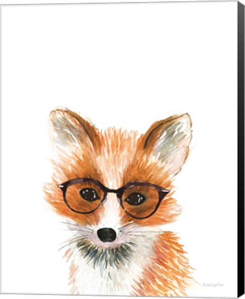 Framed Fox in Glasses Print