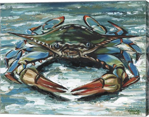Framed Blue Palette Crab II Print