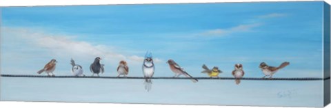 Framed Sweet Birds on a Wire II Print
