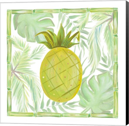 Framed Tropical Pineapple I Print