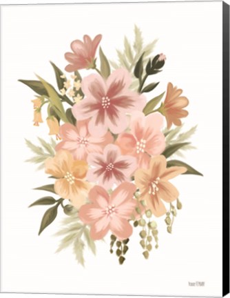 Framed Peachy Petals Print