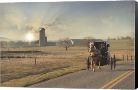 Framed Country Morning in Bethel Print