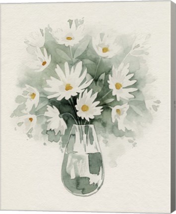 Framed Daisy Bouquet Sketch I Print