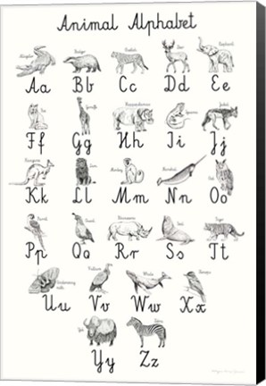 Framed Animal Alphabet Print