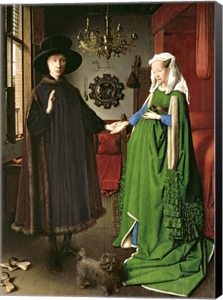 Framed Portrait of Giovanni Arnolfini and his Wife Giovanna Cenami Print