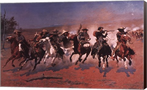 http://www.fulcrumgallery.com/Frederic-Remington/Dash-for-Timber_429448.htm?sku=C429448-ACDAAMA