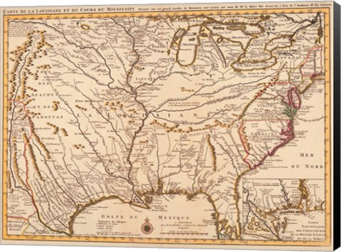 Framed Rivers Of America, 1720 Print