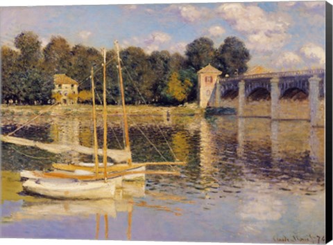 Framed Bridge at Argenteuil, 1874 Print