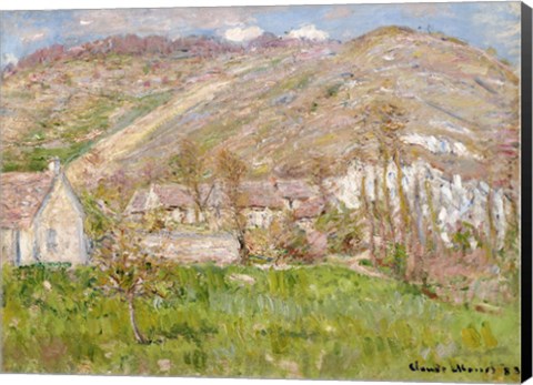 Framed Hamlet on the Cliffs near Giverny, 1883 Print
