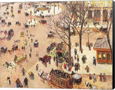 Framed Place du Theatre Francais, 1898 Print