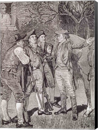 Framed Paul Revere at Lexington Print