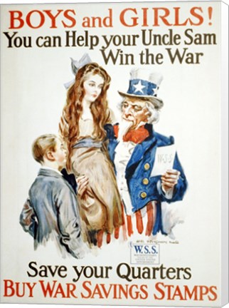 Framed Help Uncle Sam Win the War Print