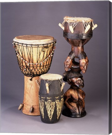 Framed West African Drums Print
