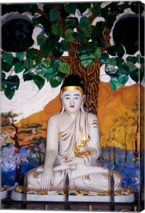 Framed Close-up of a statue of Buddha, Tiger Balm Gardens, Hong Kong, China Print