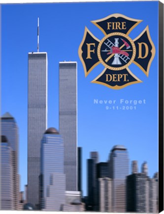 Framed 9/11 Never Forget Print