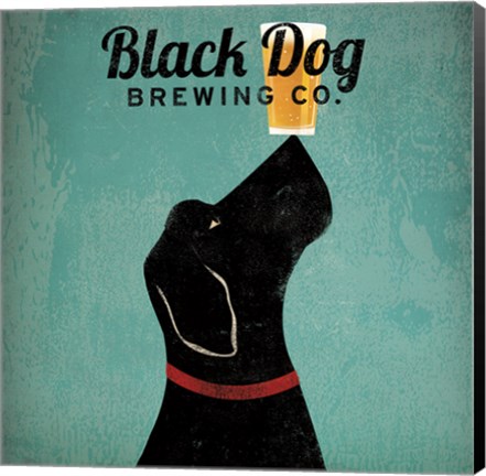 Framed Black Dog Brewing Co Square Print