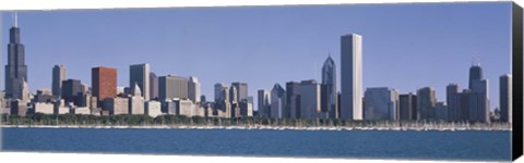 Framed Chicago skyline from the lake, IL Print