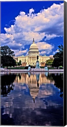 Framed Government building on the waterfront, Capitol Building, Washington DC Print