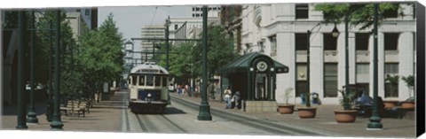 Framed Main Street Trolley Court Square Memphis TN Print