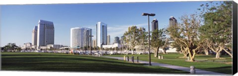 Framed USA, California, San Diego, Marina Park Print