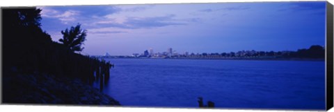 Framed City at the waterfront, Mississippi River, Memphis, Shelby County, Tennessee, USA Print