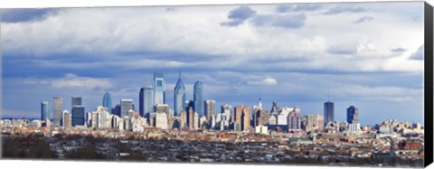 Framed Aerial View of Center City, Philadelphia Print
