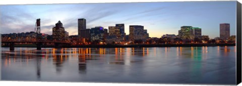 Framed Buildings at the waterfront, Portland, Multnomah County, Oregon Print