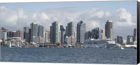 Framed San Diego City Skyline Print