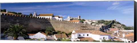 Framed Wall around a town, Obidos Portugal Print