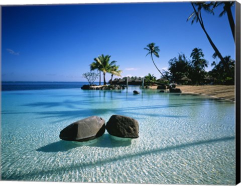 Framed Resort Tahiti French Polynesia Print