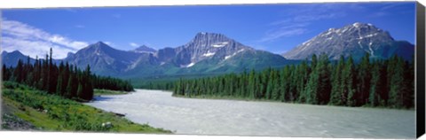 Framed Rocky Mountains Near Jasper, Alberta Canada Print