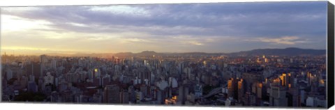 Framed City Center, Buildings, City Scene, Sao Paulo, Brazil Print