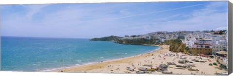 Framed High angle view of the beach, Albufeira, Faro, Algarve, Portugal Print