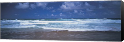 Framed Surf on the beach, Barbados, West Indies Print