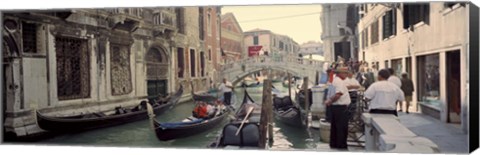 Framed Buildings along a canal, Grand Canal, Rio Di Palazzo, Venice, Italy Print
