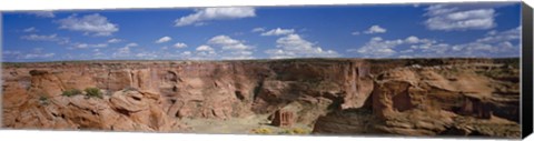 Framed Rock formations on a landscape, South Rim, Canyon De Chelly, Arizona, USA Print