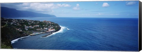 Framed High angle view of an island, Ponta Delgada, Madeira, Portugal Print